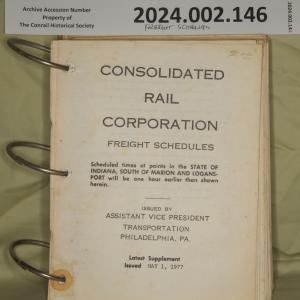CR Freight Schedule Book, issued 1977-05-01