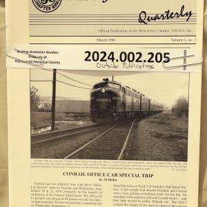 Wset Jersey Rails Quarterly, Conrail Office Car Trip, March 1996