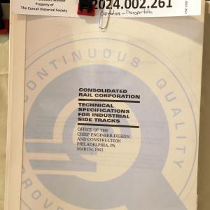 Technical Specifications for Industrial Side Tracks, March 1995