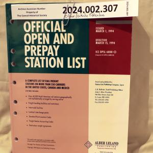 Official Open and Pre-Pay Station List 1994-03-15