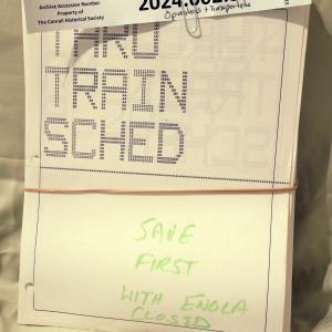 Train Schedule, November 1992