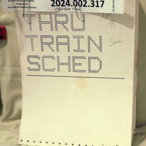 Train Schedule, April 1991