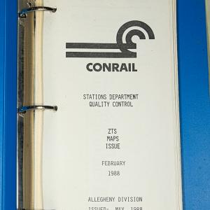 ZTS Maps, Allegheny Division, February 1988 (updated to May 1988)