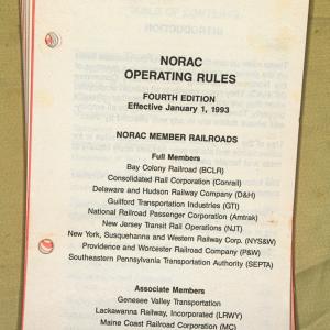 NORAC Operating Rules 4th edition eff. 1993-01-01