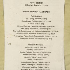 NORAC Operating Rules 5th edition eff. 1995-01-01