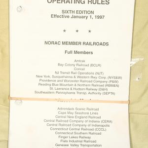 NORAC Operating Rules 6th edition eff. 1997-01-01