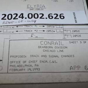 Track and signal changes map, Dearborn Div. Chicago Line, 1993-02-19