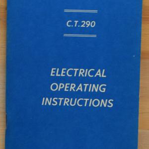 Electrical Operating Instructions booklet C.T. 290, eff. 1978-06-01