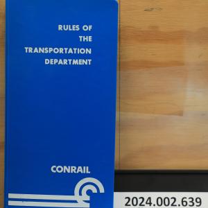 Rules of the Transportation Dept. book
