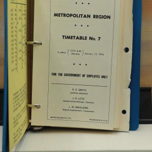 CR Metropolitan Region Timetable No. 7, eff. 1976-01-12