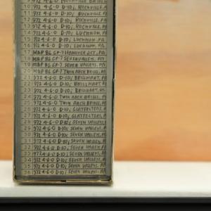 ex-CPR #972 steam special May 1985 including Rockville Bridge, 36 slides in a tray