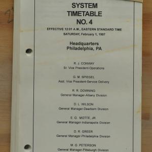 CR System Timetable No. 4, 1997-01-01