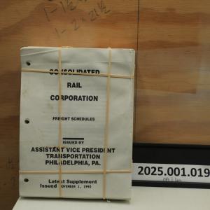 CR Freight Schedules, issued 1992-11-01