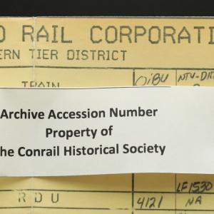 Southern Tier train dispatcher sheet, 1989-06-04