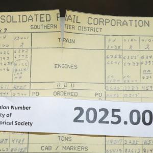Southern Tier train dispatcher sheet, 1989-06-03