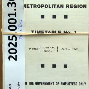 Metropolitan Region ETT No. 1, 1980-04-27