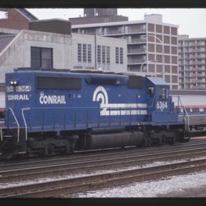 CR 6364 passing an Amtrak train in Altoona, PA