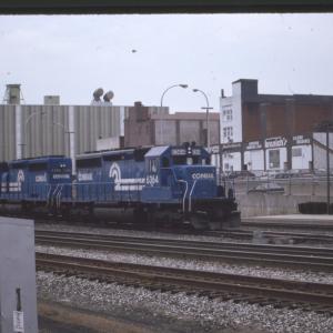 Photo of Conrail SD40-2s in 6364 and 6388 Downtown Altoona PA