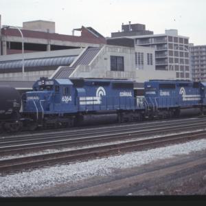 Photo of Conrail SD40-2s in 6364 and 6388 Downtown Altoona PA
