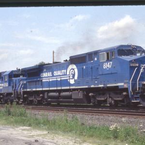 Photo of Conrail C40-8W 6147 and SD50 6763