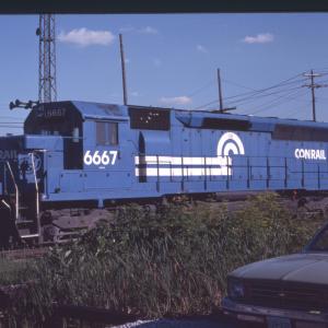Photo of EMD SDP45 6667 in Oregon, OH on 6/20/1980