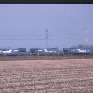 Photo of GE U23B 2795, 1947, 1920 in Walbridge, OH on 12/19/1984