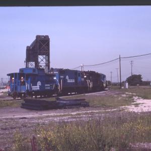 Photo of EMD GP7N5 Class Caboose 19355R, 5842, 7300 in Cleveland, OH on 6/13/1980