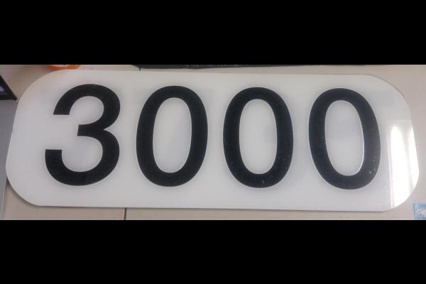 GP40 3000 Numberboard (White)