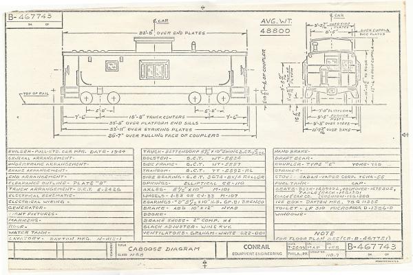 Caboose Diagram: N8B