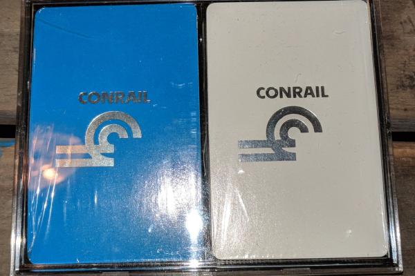 Conrail playing cards (x2)