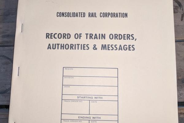CT 22 R3 7-76 Record of Train Orders, Authorities & Messages (Blank)