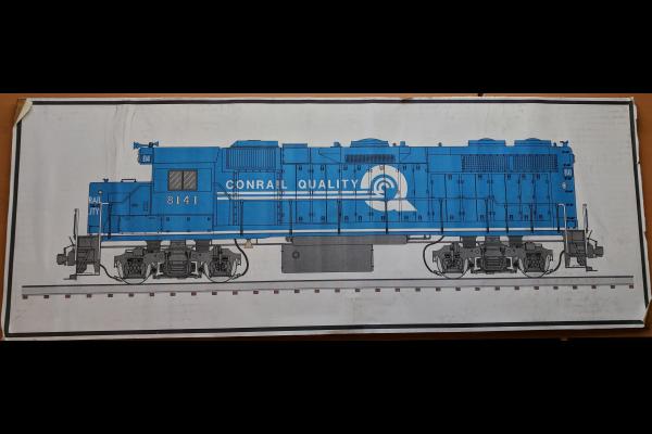 Print of GP38-2 #8141 in Conrail Quality paint scheme