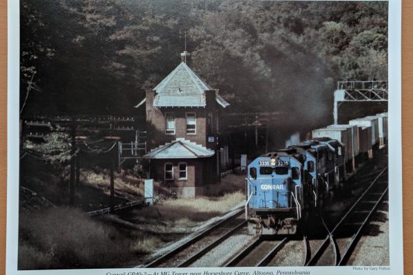 Promotional photo: Conrail GP40-2 - At MG Tower near Horseshoe Curve, Altoona, Pennsylvania