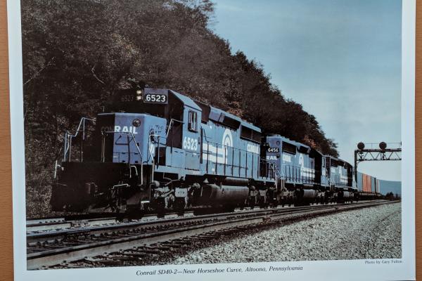 Promotional photo: Conrail SD40-2 - Near Horseshoe Curve, Altoona, Pennsylvania