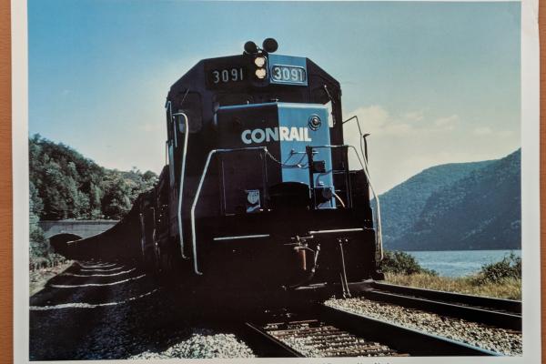 Promotional photo: Conrail GP40 - Hudson River Valley, South of Beacon, New York