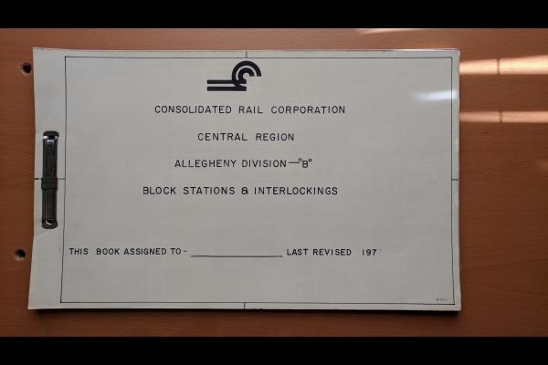 Central Region Allegheny Division - B Block Stations & Interlockings Book of Drawings Last Revised 1977
