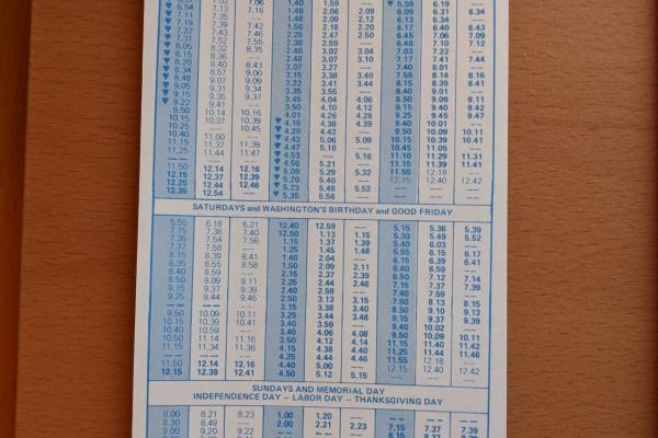Conrail and SEPTA Schedule - Jenkintown, Glenside, and Philadelphia - 1977-10-30