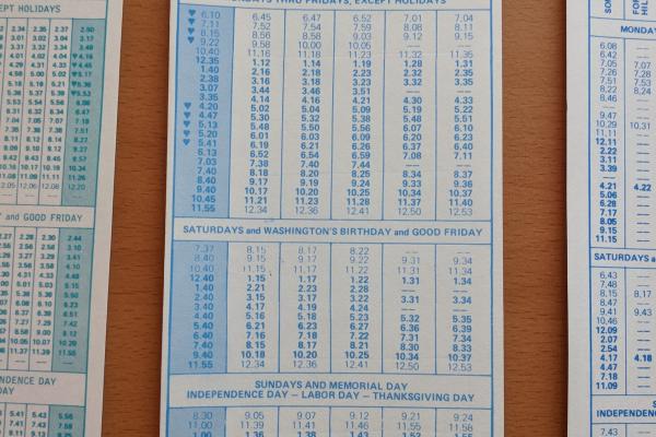 Conrail and SEPTA Schedule - Trevose, Neshaminy Falls, Langhorne, Yardley, West Trenton, and Philadelphia - 1977-10-30
