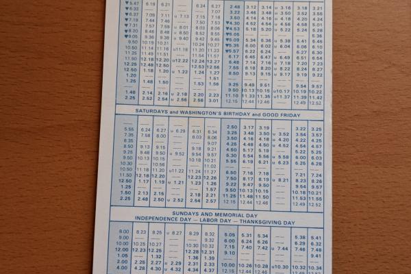 Conrail and SEPTA Schedule - North Hills, Oreland, Fellwick, Fort Washington, Ambler, and Philadelphia - 1979-06-03