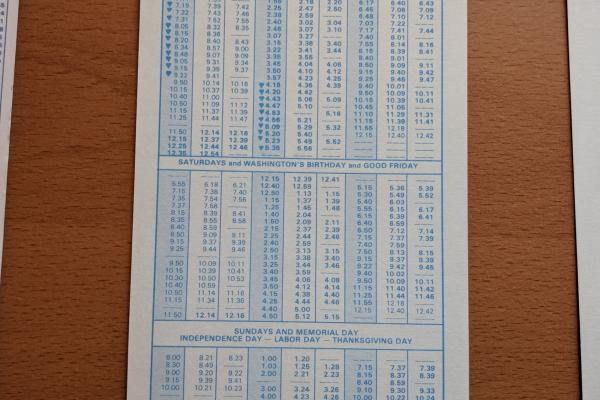 Conrail and SEPTA Schedule - Jenkintown, Glenside, and Philadelphia - 1979-06-03