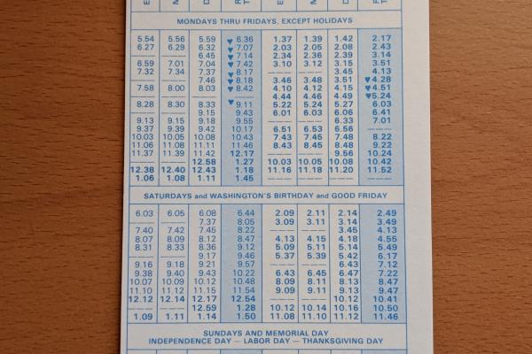 Conrail and SEPTA Schedule - Norristown, Shawmont, and Philadelphia - 1979-06-03