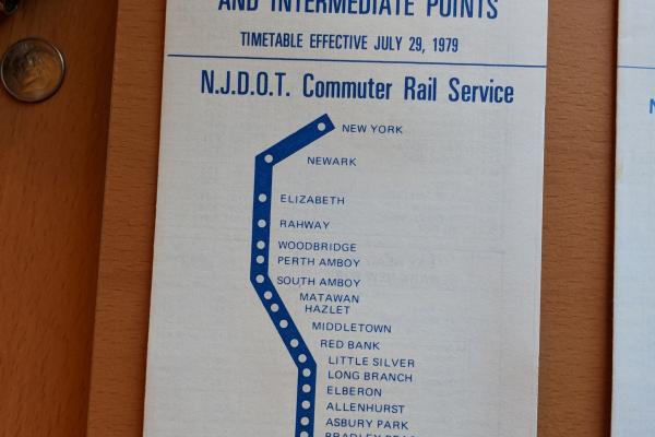 Conrail and NJDOT Schedule - Main Line, Bergen County Line - 1979-07-29