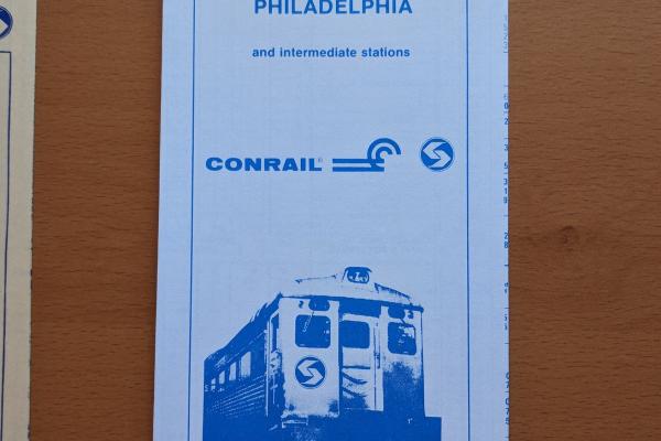 Conrail and SEPTA Schedule - Pottsville, Reading, and Philadelphia - 1977-10-30