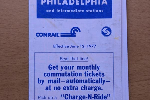 Conrail and SEPTA Schedule - West Chester and Philadelphia - 1977-06-12