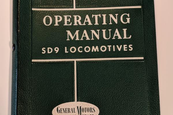 EMD SD9 Operating Manual, labeled Desk 9 - Class ERS17a #7600-7624, EMD Order # 5567
