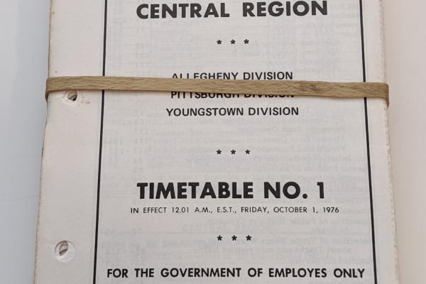 Conrail Central Region Employee Timetable, 1976-10-01, No. 1