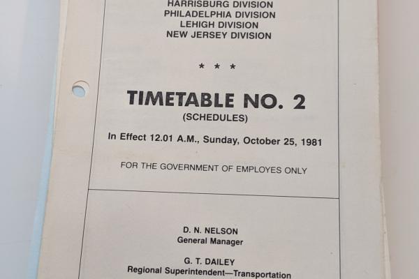Conrail Eastern Region Employee Timetable, 1981-10-25, No. 2