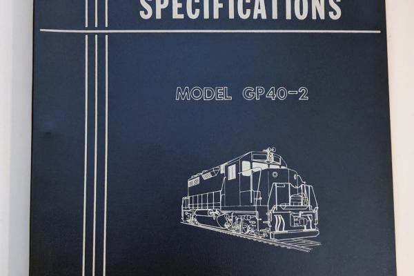 Locomotive Specifications Booklet: EMD GP40-2