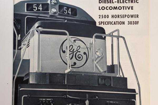Locomotive Specifications Booklet: GE U25B Specification 3030F