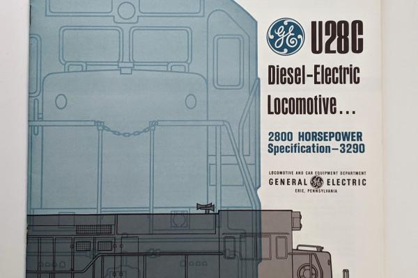 Locomotive Specifications Booklet: GE U28C Specification 3290